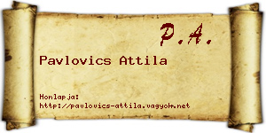 Pavlovics Attila névjegykártya